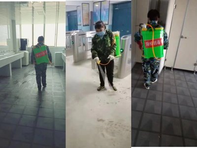 战“疫”进行时 防控疫情，后勤人在行动之楼宇清洁服务